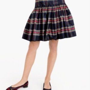 J. Crew Stewart Plaid Taffeta Skirt